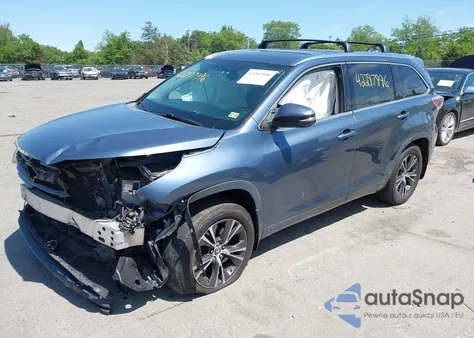 2016 Toyota Highlander Xle V6 from USA, damaged, VIN 5TDJKRFH4GS250123